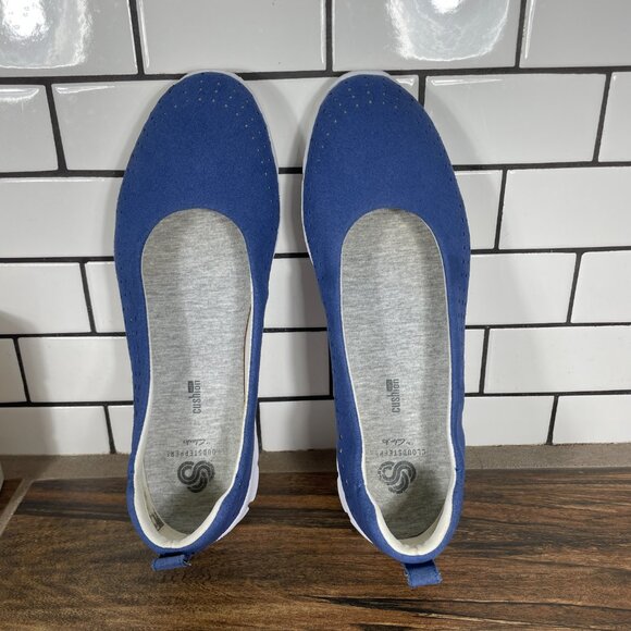 Clarks Step AllenaSea Womens Size 7 Shoes Blue Slip On Cloudsteppers Flats - Picture 6 of 12